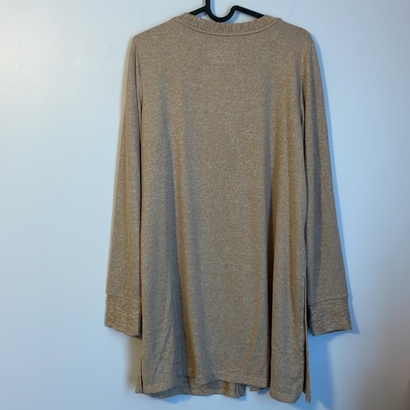 Cuddl Duds Heather Walnut Taupe Super Soft Longline Button Front Cardigan size M - Picture 12 of 16